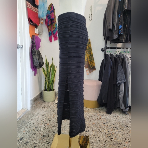 Dynamite Black Textured Maxi Skirt - Picture 5 of 8